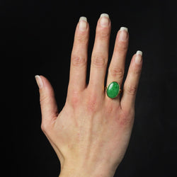 Bague jade vintage en or - Castafiore