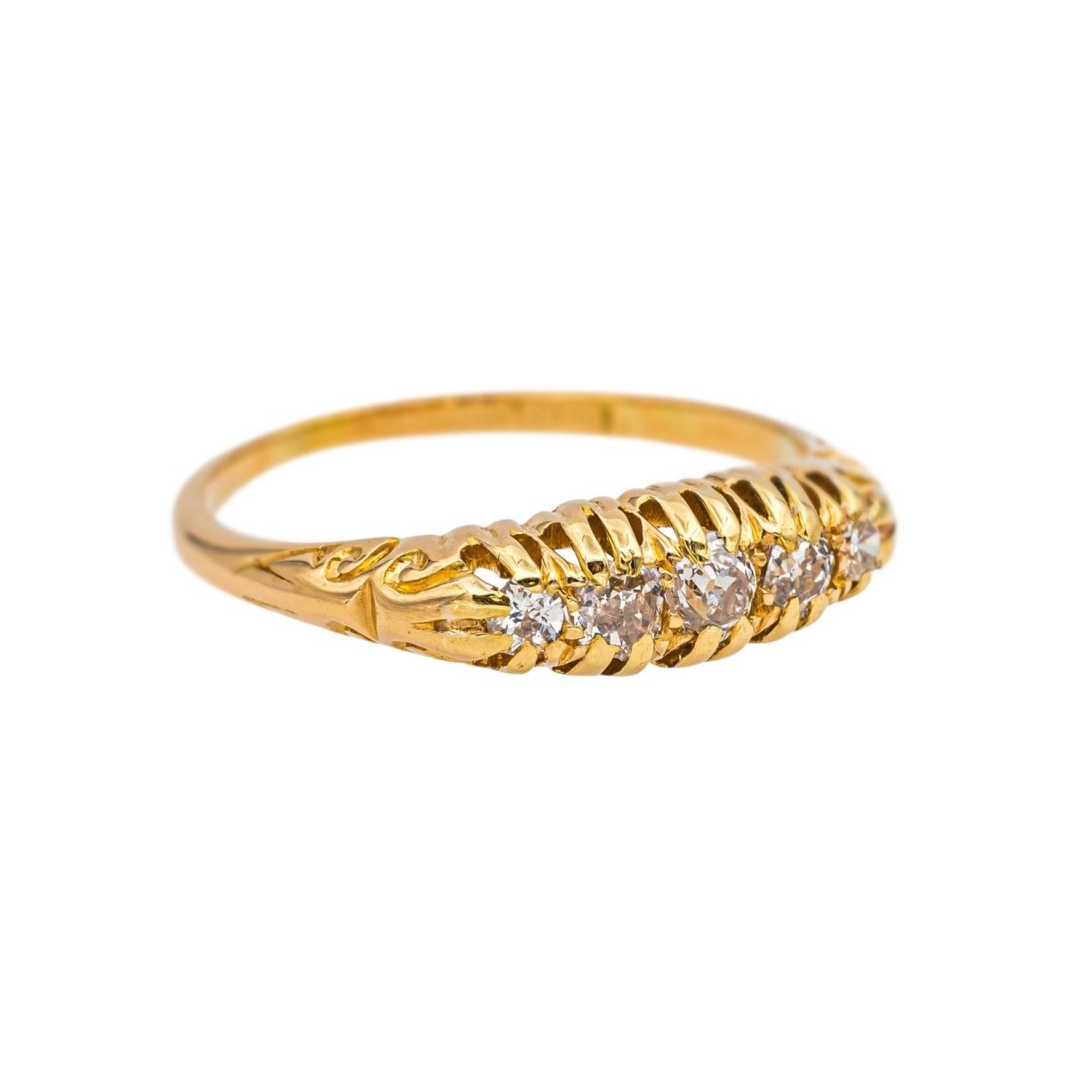 Bague Jaretière Or jaune Diamant - Castafiore