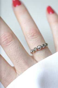 Bague jarretière ancienne diamants - Castafiore