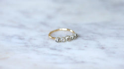 Bague jarretière ancienne diamants - Castafiore