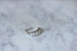 Bague Jarretière Art Deco Diamants 1,05 Cts - Castafiore