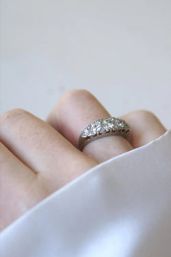 Bague Jarretière Art Deco Diamants 1,05 Cts - Castafiore