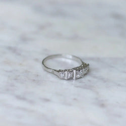 Bague Jarretière Art Déco Diamants - Castafiore