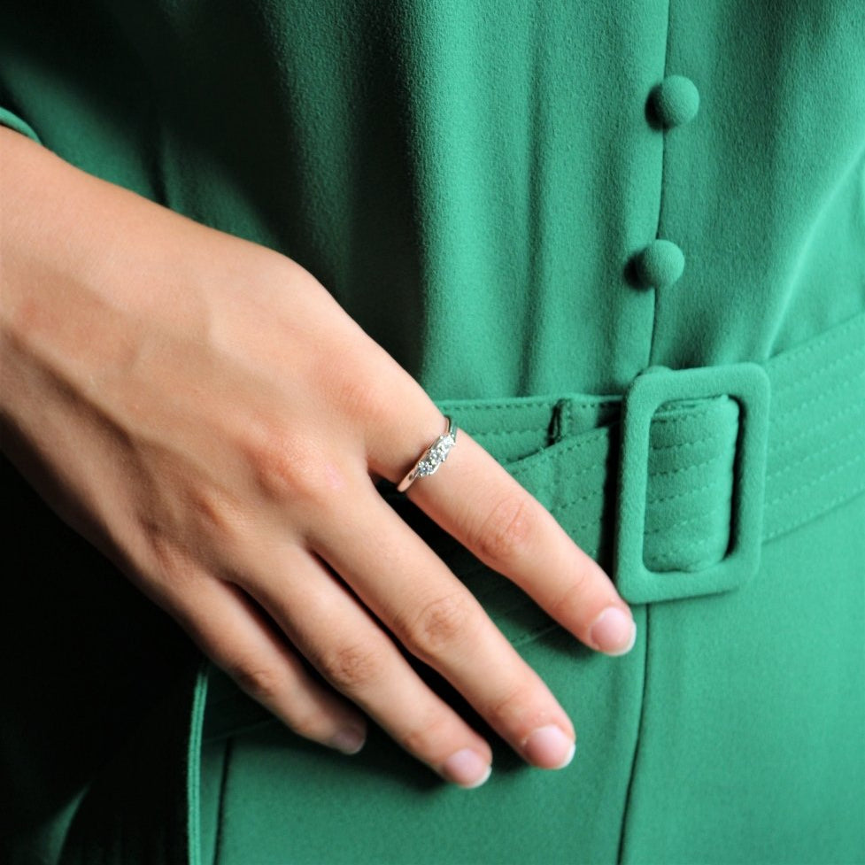 Bague Jarretière En Or Blanc - Castafiore