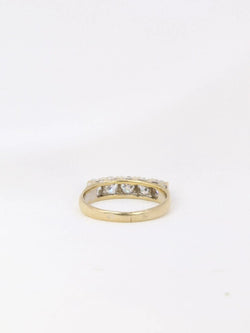 Bague jarretière en or blanc et diamants 0,75 ct - Castafiore