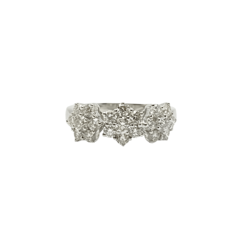 Bague Jarretière en or blanc et diamants - Castafiore