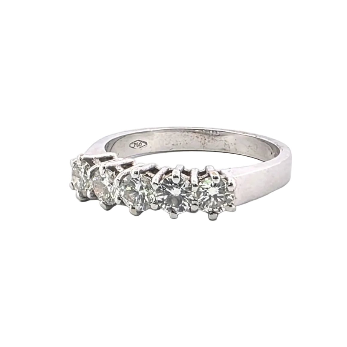 Bague Jarretière en or blanc et diamants - Castafiore