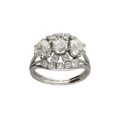 Bague Jarretière en or blanc et diamants - Castafiore