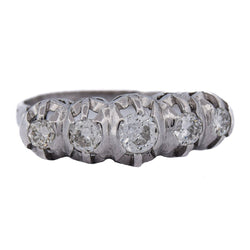 Bague Jarretière en or blanc et diamants - Castafiore