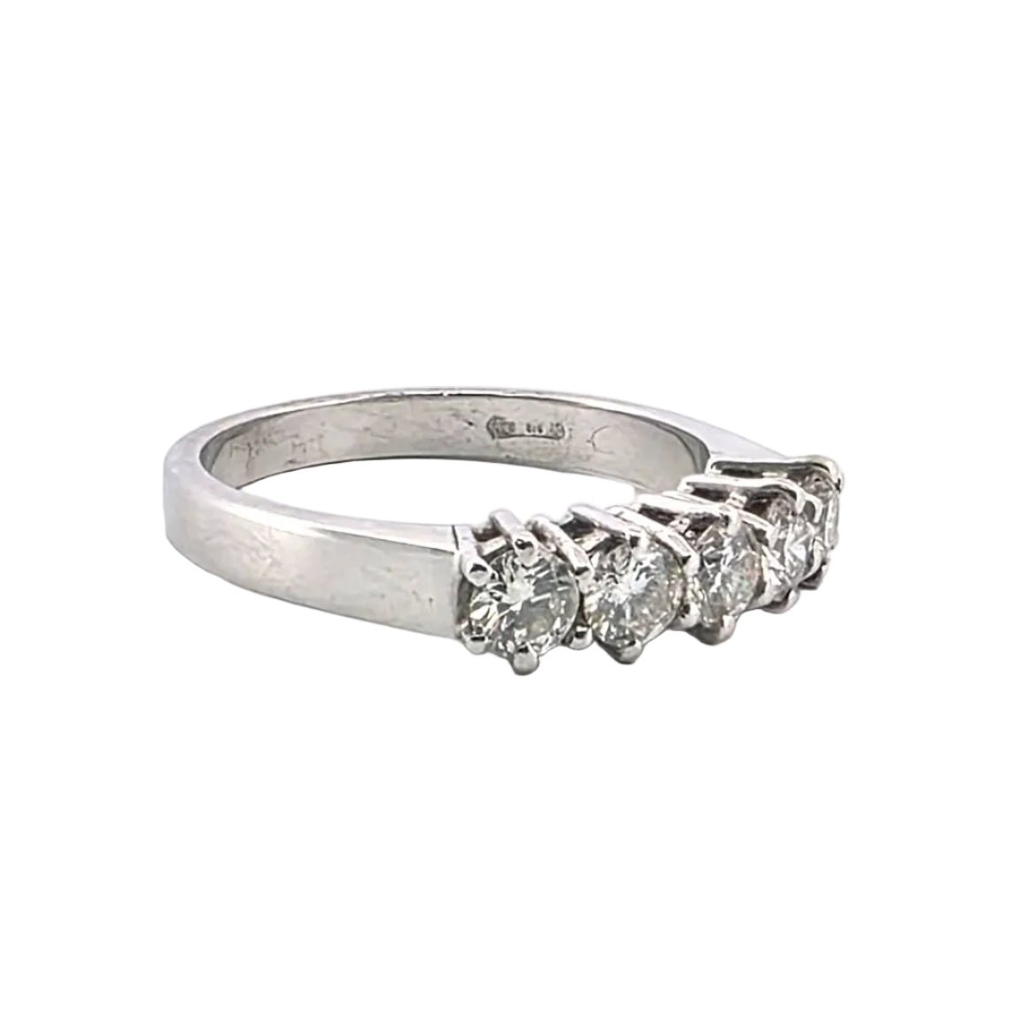 Bague Jarretière en or blanc et diamants - Castafiore