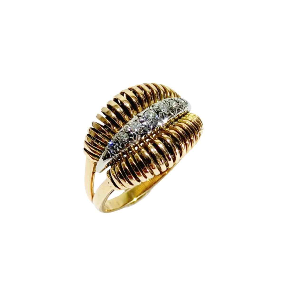 Bague Jarretière en or et diamants - Castafiore