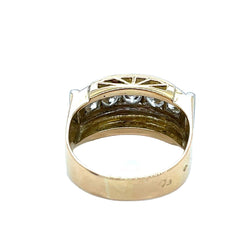Bague Jarretière en or jaune, platine, et diamants - Castafiore