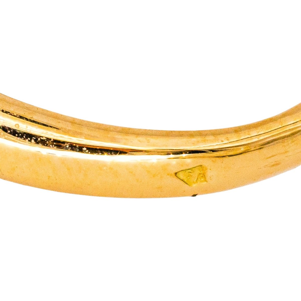 Bague Jarretière en or jaune, saphir et diamants - Castafiore