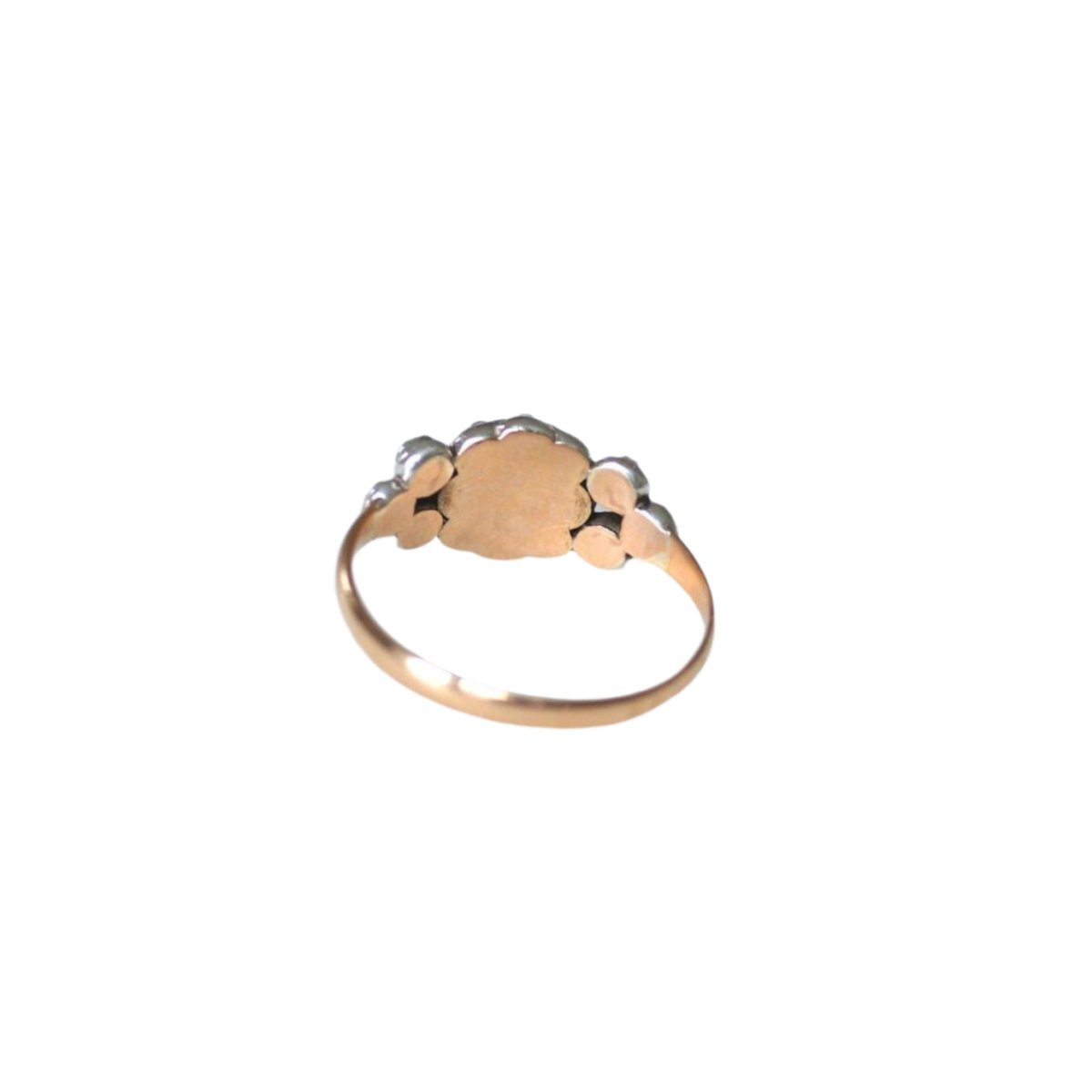 Bague Jarretière en or rose, argent et diamants - Castafiore