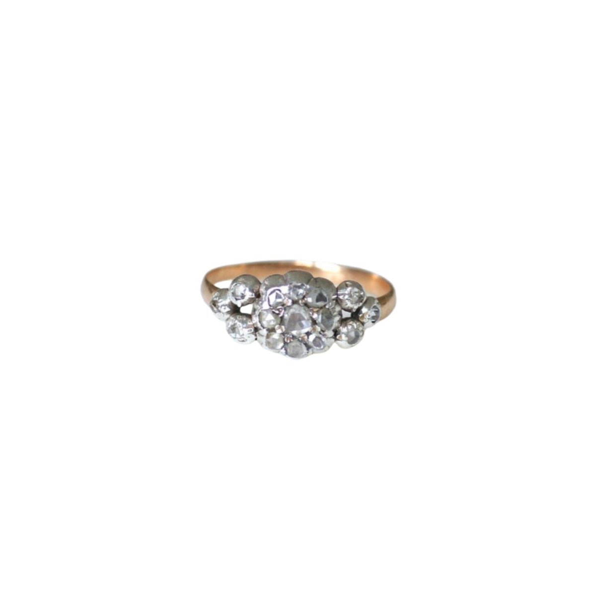 Bague Jarretière en or rose, argent et diamants - Castafiore