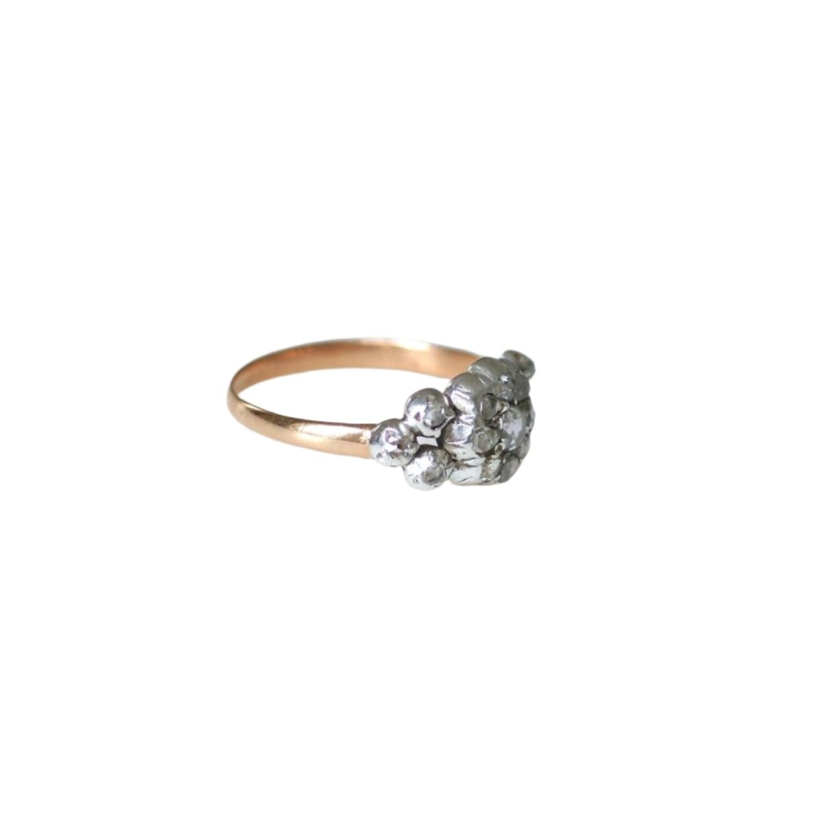 Bague Jarretière en or rose, argent et diamants - Castafiore