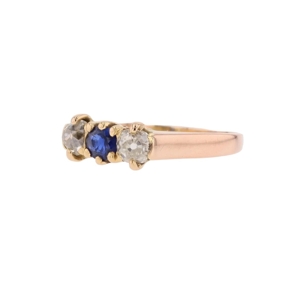 Ring old sapphire garter diamonds