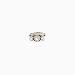 bague jarretière en platine - Castafiore