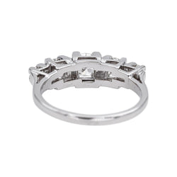 Bague Jarretière en platine et diamant - Castafiore