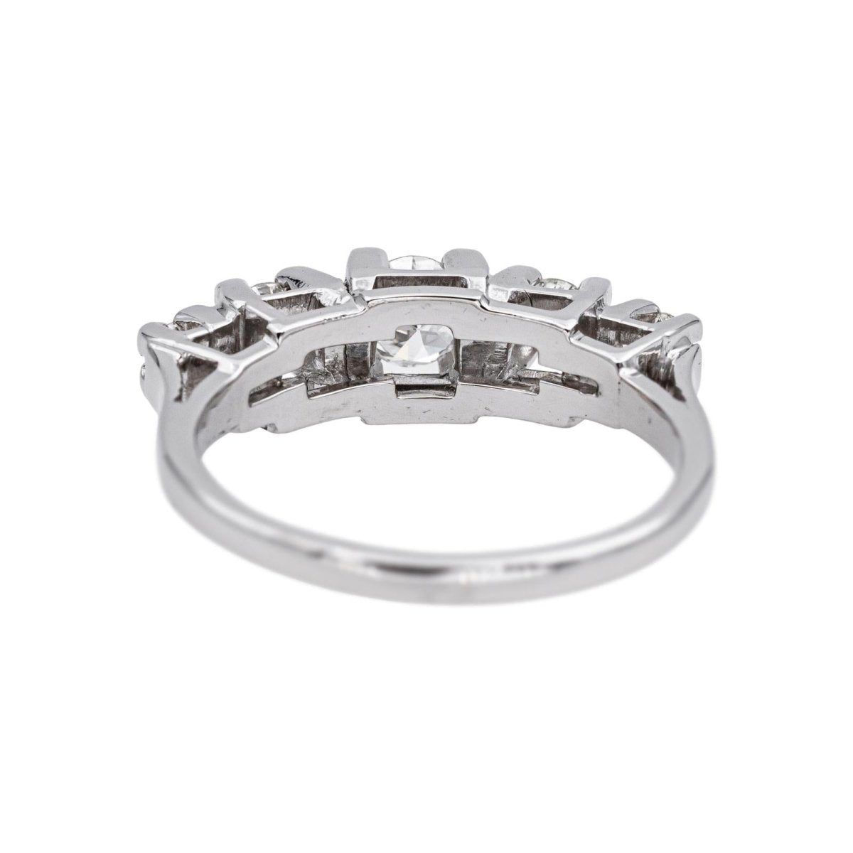 Bague Jarretière en platine et diamant - Castafiore