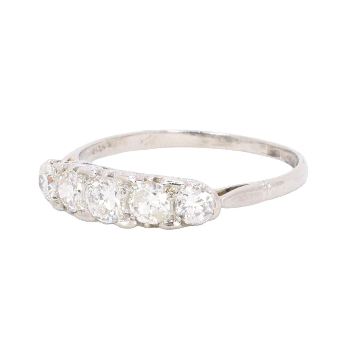 Bague Jarretière en platine et diamant - Castafiore