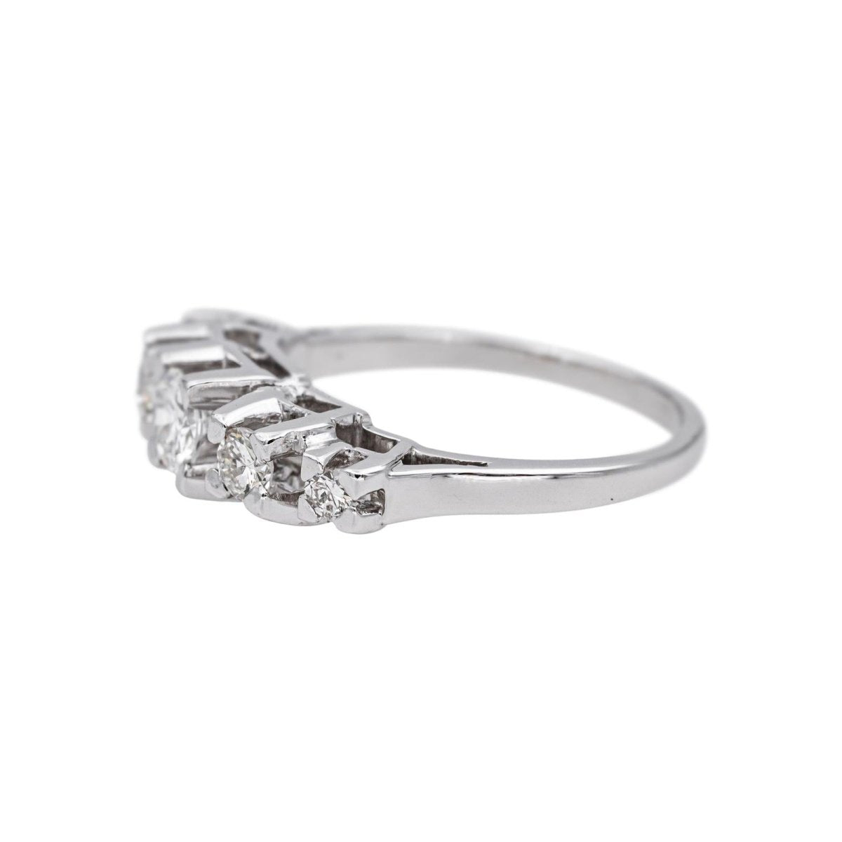 Bague Jarretière en platine et diamant - Castafiore