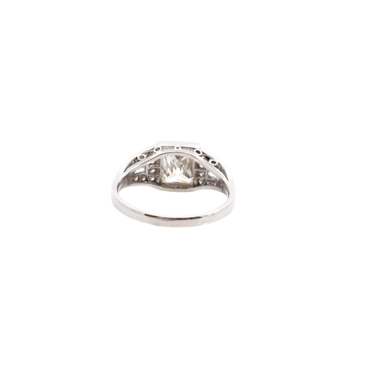 Bague Jarretière en platine et diamants - Castafiore