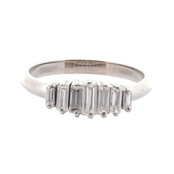 Bague Jarretière en platine et diamants - Castafiore