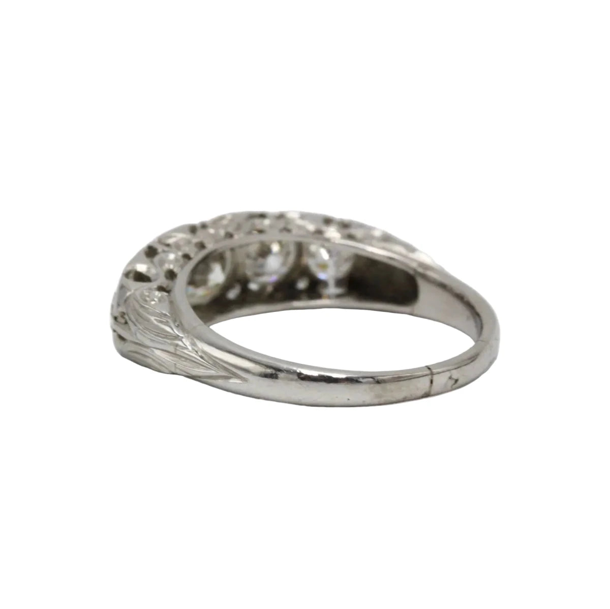 Bague Jarretière en platine et diamants - Castafiore