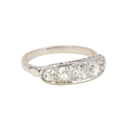 Bague Jarretière en platine et diamants - Castafiore