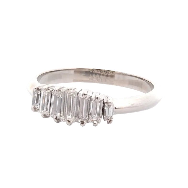Bague Jarretière en platine et diamants - Castafiore