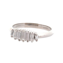 Bague Jarretière en platine et diamants - Castafiore