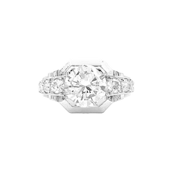 Bague Jarretière en platine et diamants - Castafiore