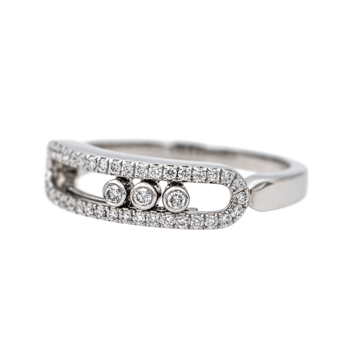 Bague Jarretière MESSIKA "Baby Move" en or blanc et diamants - Castafiore