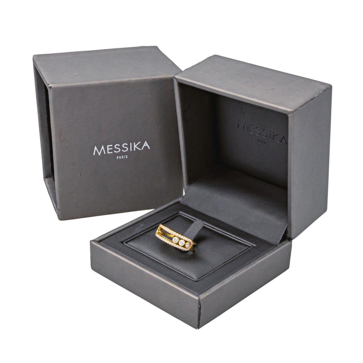 Bague Jarretière MESSIKA "Move" en or jaune et diamants - Castafiore