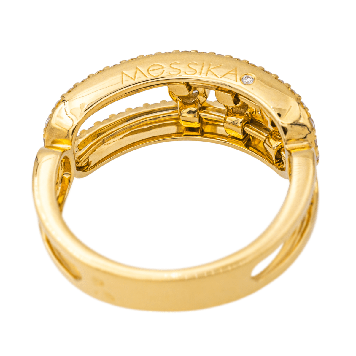 Bague Jarretière MESSIKA "Move" en or jaune et diamants - Castafiore