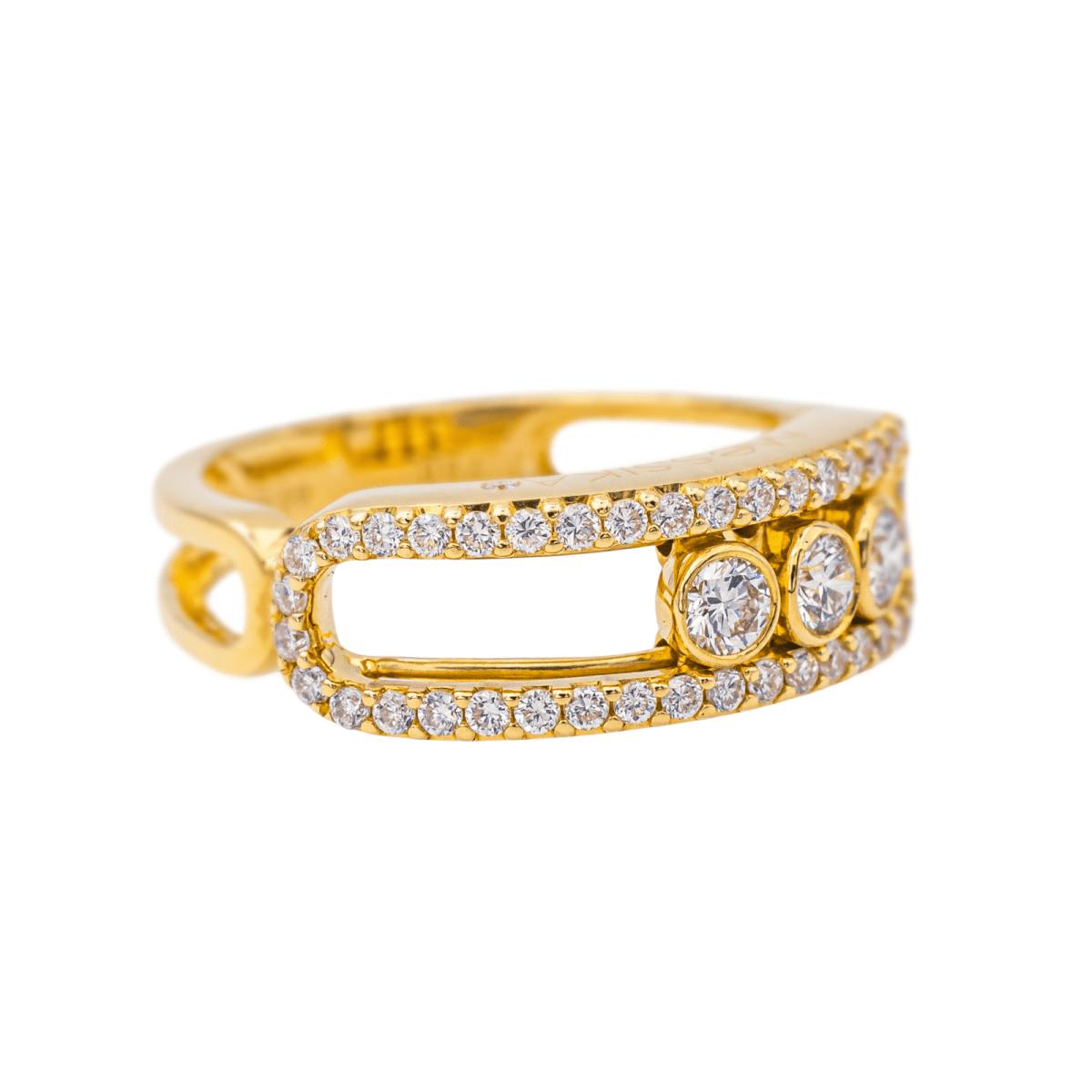 Bague Jarretière MESSIKA "Move" en or jaune et diamants - Castafiore