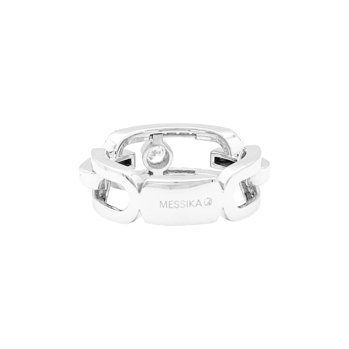 Bague Jarretière MESSIKA "Move Link" en or blanc et diamants - Castafiore