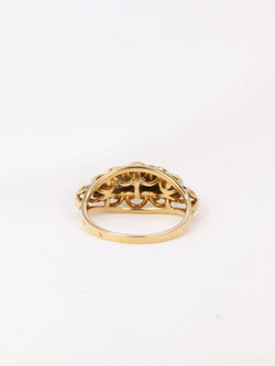 Bague jarretière vintage en or et diamants - Castafiore