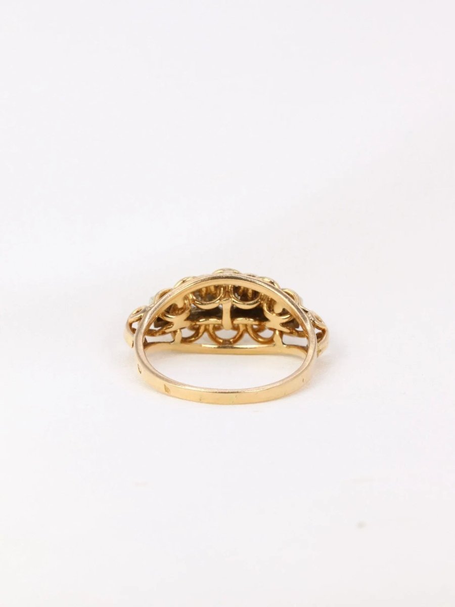 Bague jarretière vintage en or et diamants - Castafiore