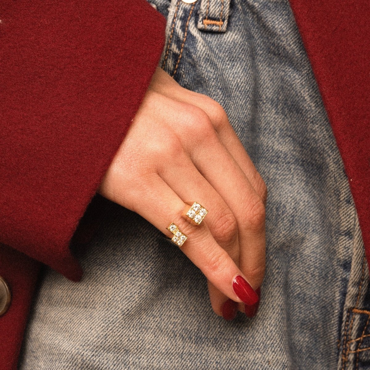 Bague JEAN DESPRÉS en or jaune et diamants - Castafiore