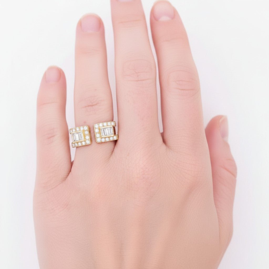 Bague JEAN VENDÔME en or jaune et diamants - Castafiore