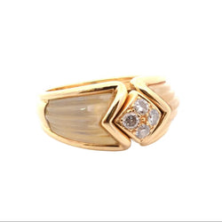 Ring signed Boucheron diamonds in gold