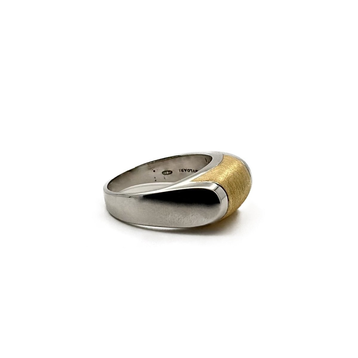 Bague Jonc BULGARI "Tronchetto" en or jaune et or blanc - Castafiore