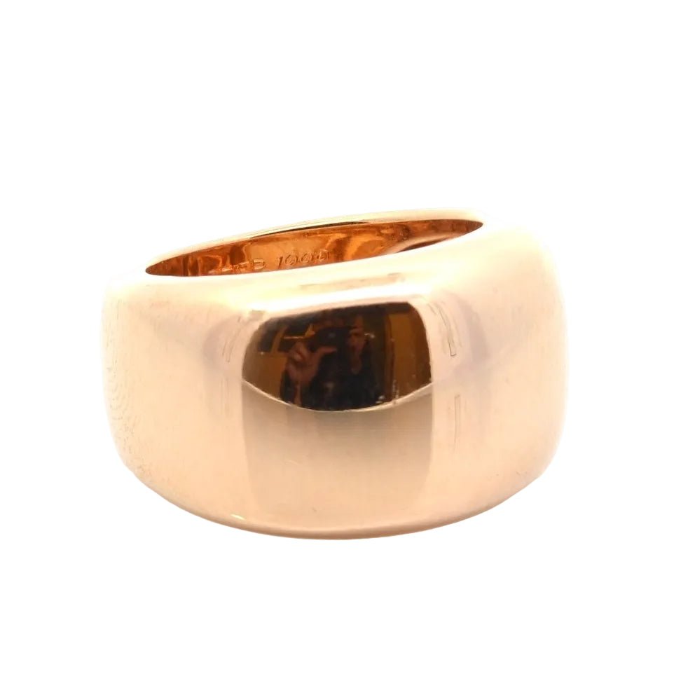 Ring 18k gold bezel signed Cartier