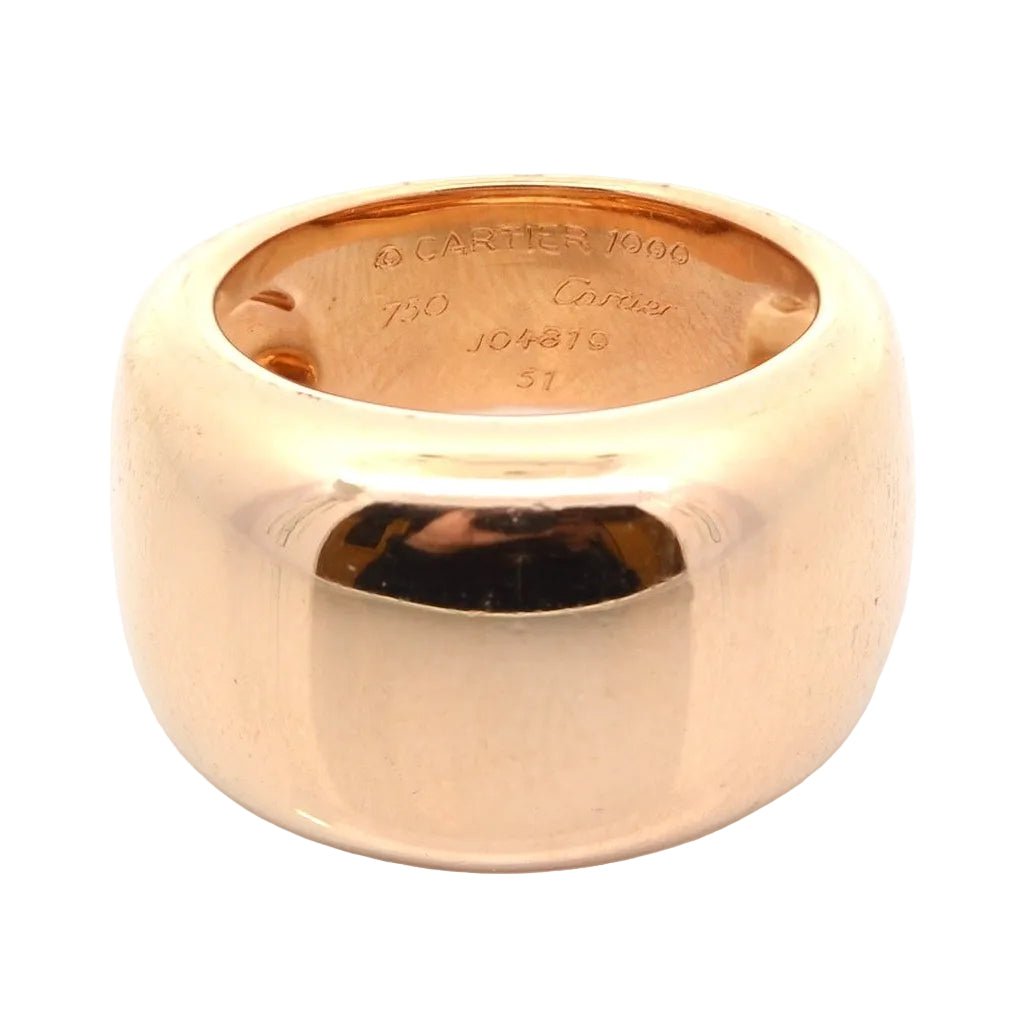 Ring 18k gold bezel signed Cartier