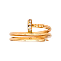Cartier Ring Just a rose gold nail diamond