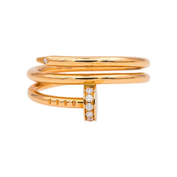 Cartier Ring Just a rose gold nail diamond
