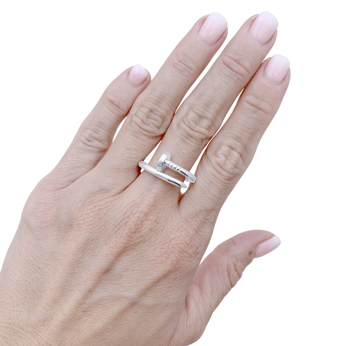 Bague Jonc CARTIER "Juste un clou" en or blanc - Castafiore