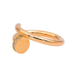 Bague Jonc CARTIER "Juste un clou" en or rose et diamants - Castafiore
